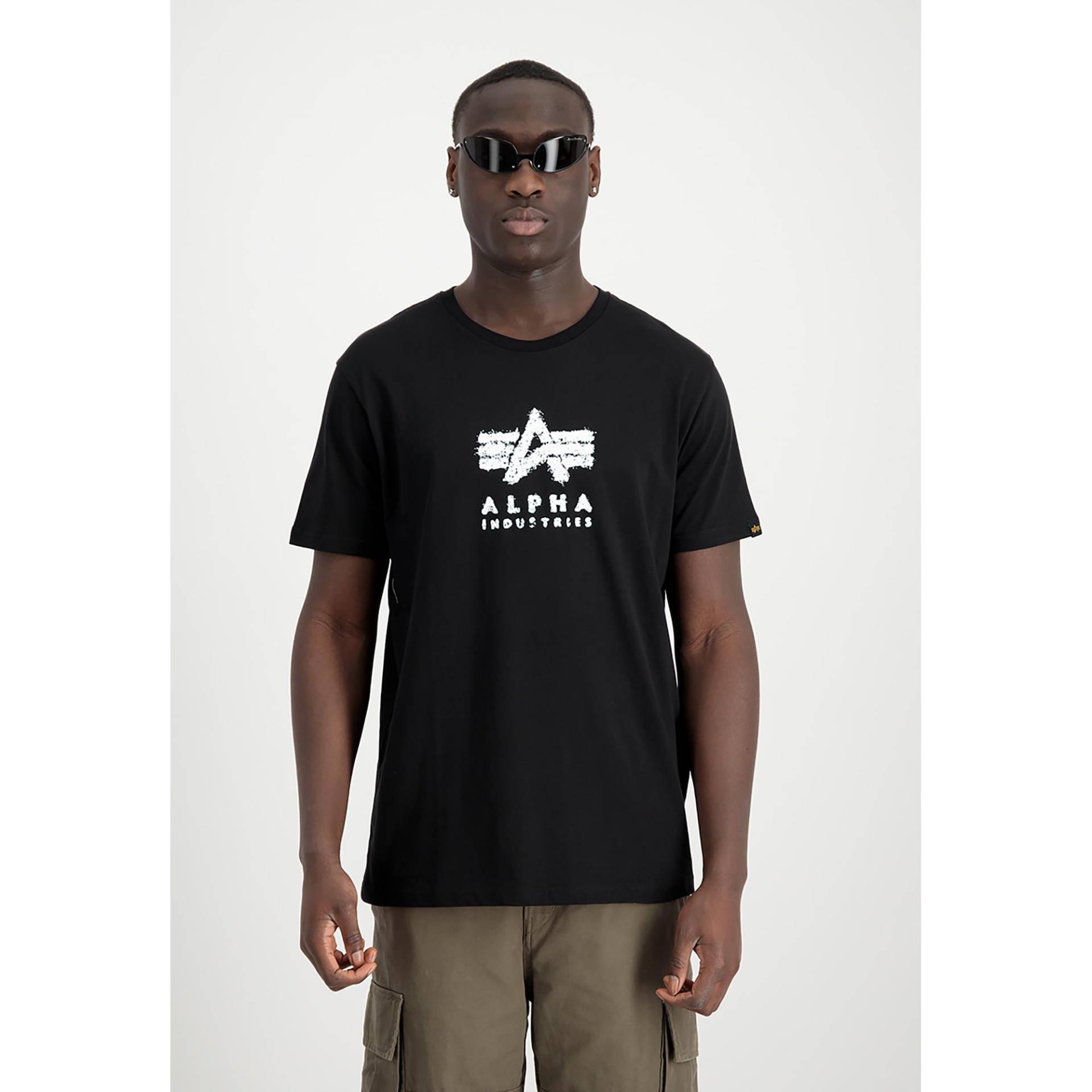 T-shirt, Regular Fit, Kurzarm Herren Schwarz L von Alpha Industries