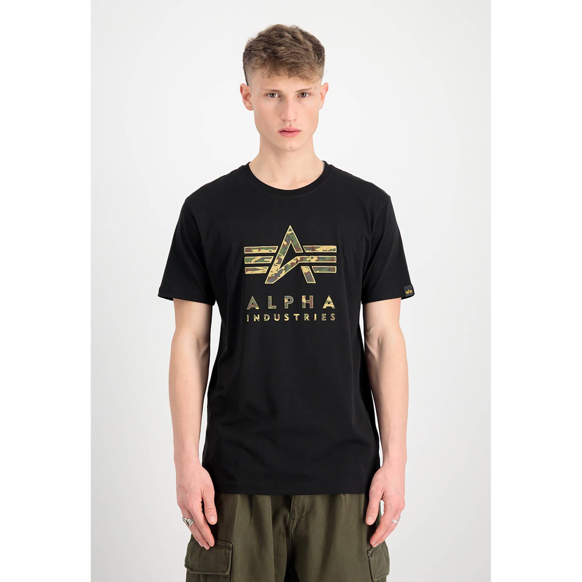 T-shirt, Regular Fit, Kurzarm Herren Schwarz XL von Alpha Industries