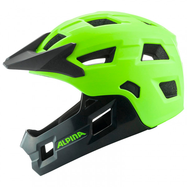 Alpina - Kid's Rupi - Velohelm Gr 50-55 cm grau/schwarz;grün;schwarz von Alpina