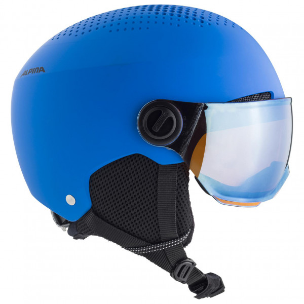 Alpina - Kid's Zupo Visor Quattroflex Mirror Lite S2 - Skihelm Gr 51-55 cm blau von Alpina