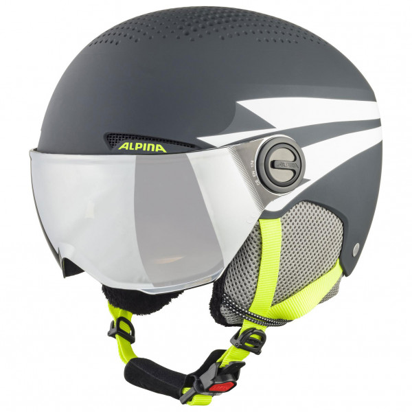 Alpina - Kid's Zupo Visor - Skihelm Gr 51-55 cm;54-58 cm grau von Alpina