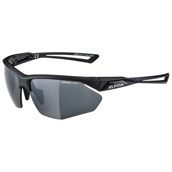 Alpina - Nylos HR Ceramic Mirror S3 - Velobrille grau/schwarz von Alpina