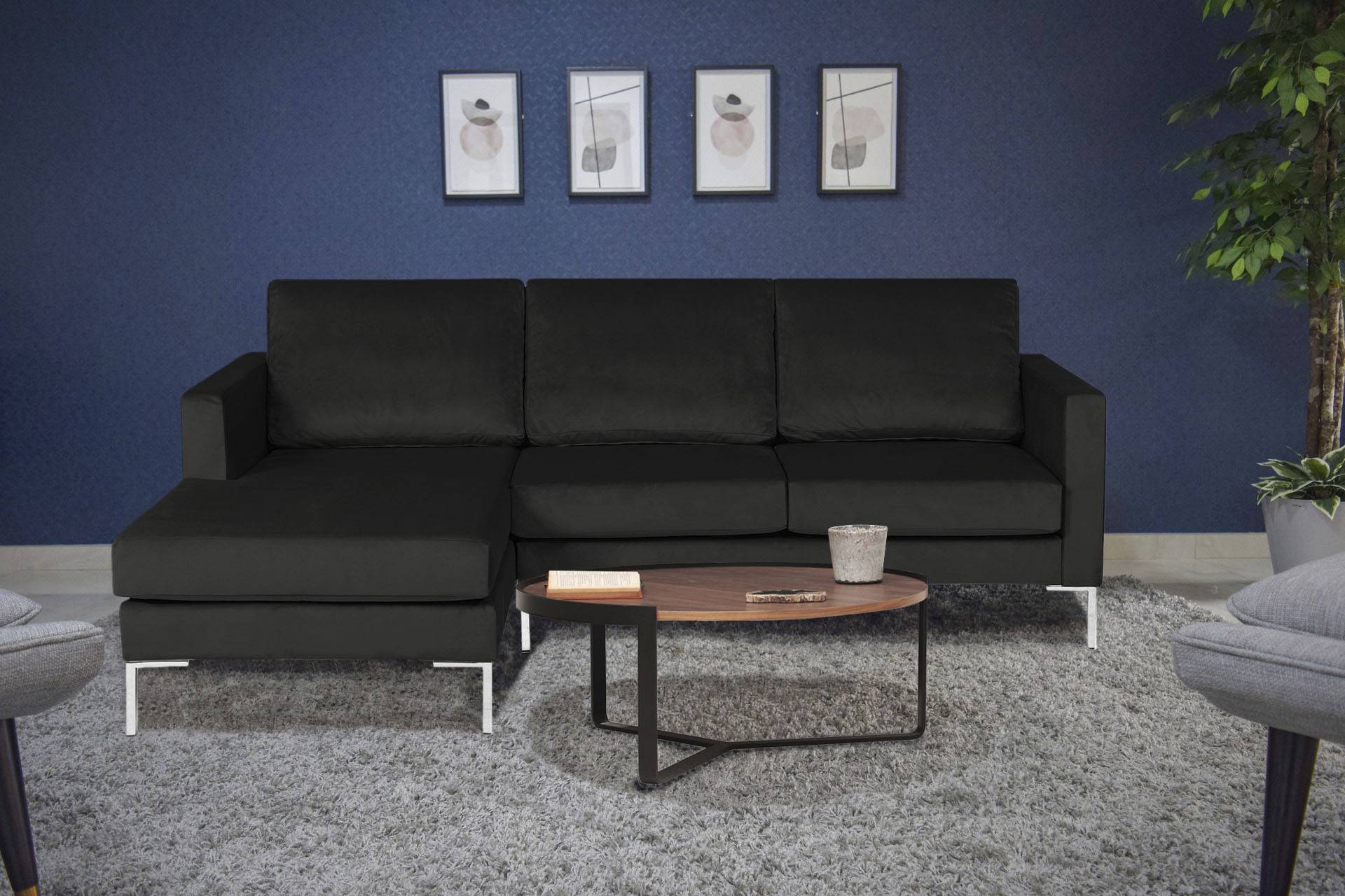 Alte Gerberei Ecksofa »Velina, L-Form«, mit Metall-Winkelfüssen, Breite 209 cm von Alte Gerberei