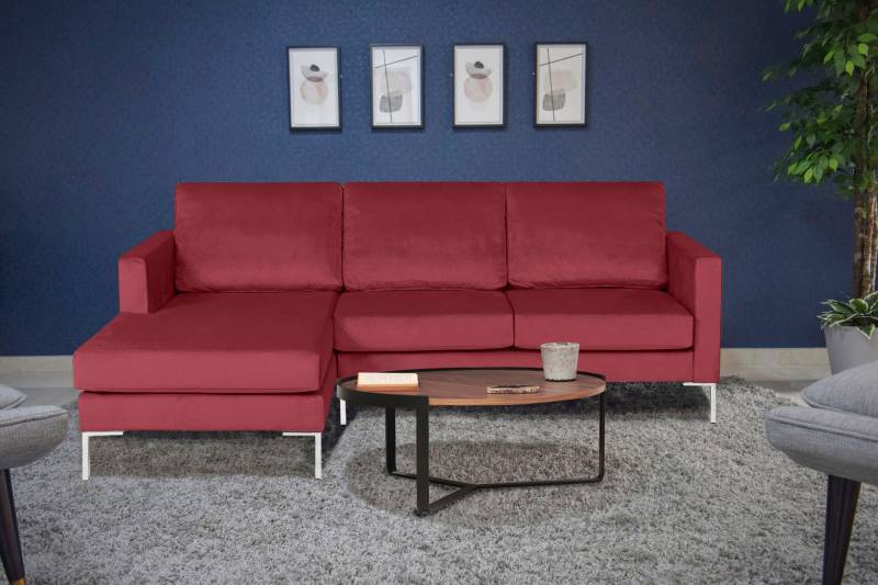 Alte Gerberei Ecksofa »Velina, L-Form«, mit Metall-Winkelfüssen, Breite 209 cm von Alte Gerberei