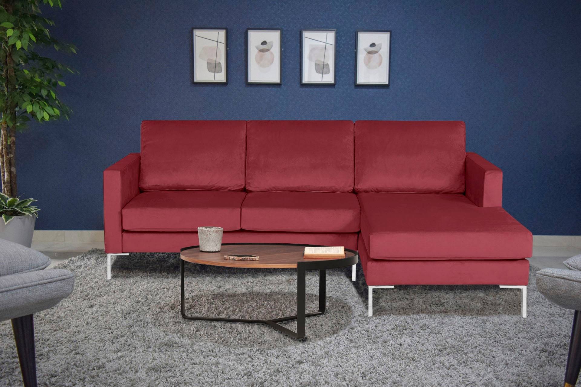 Alte Gerberei Ecksofa »Velina, L-Form«, mit Metall-Winkelfüssen, Breite 209 cm Alte Gerberei Ecksofa »Velina, L-Form«, mit Metall-Winkelfüssen, Breite 209 cm von Alte Gerberei