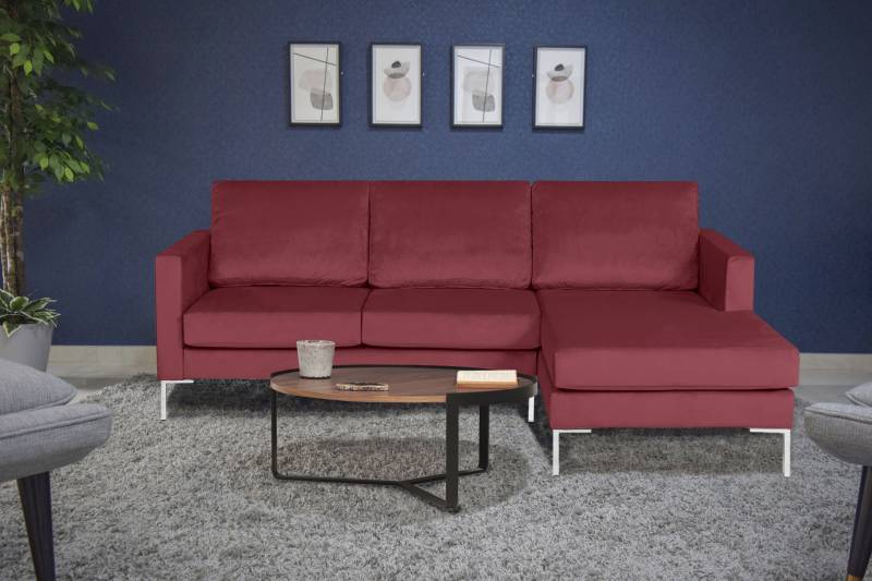 Alte Gerberei Ecksofa »Velina, L-Form«, mit Metall-Winkelfüssen, Breite 209 cm von Alte Gerberei