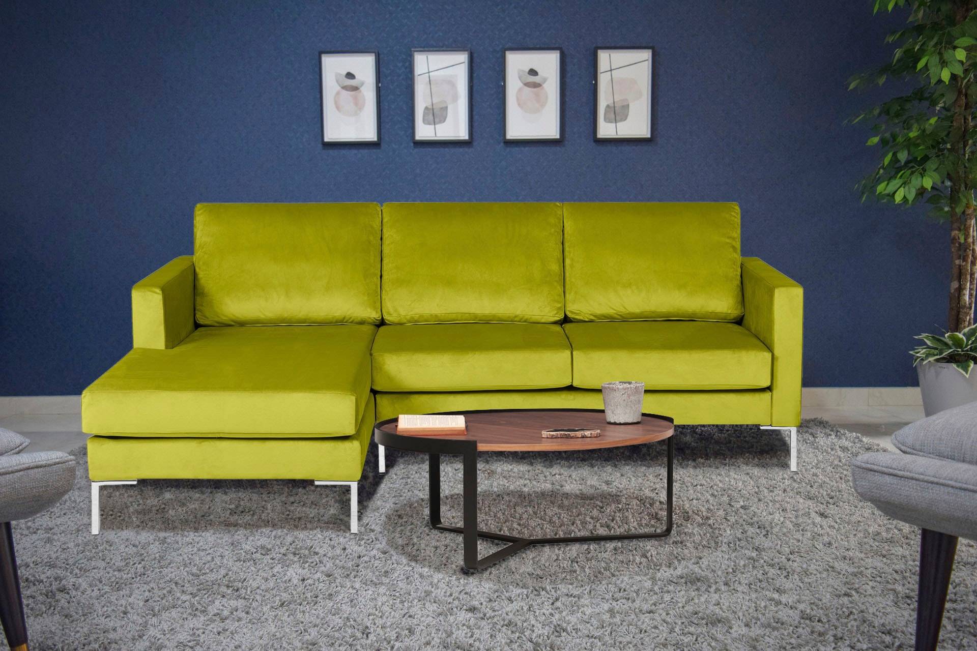 Alte Gerberei Ecksofa »Velina, L-Form«, mit Metall-Winkelfüssen, Breite 209 cm von Alte Gerberei