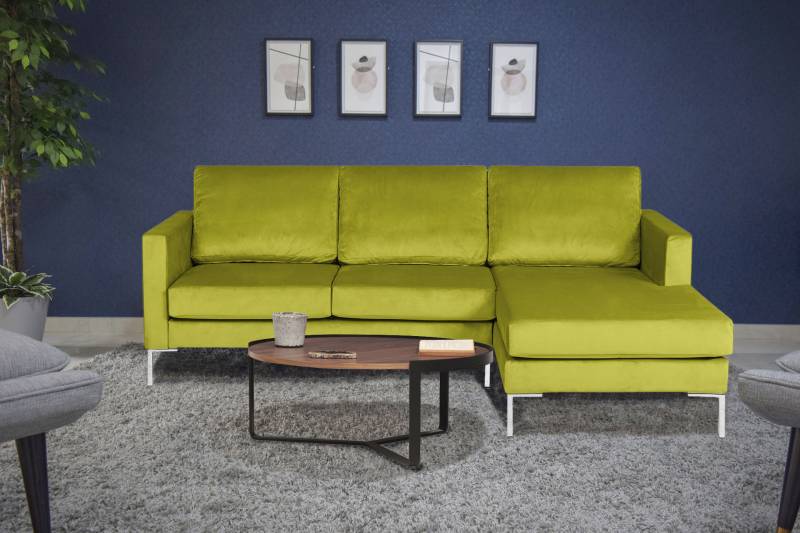 Alte Gerberei Ecksofa »Velina, L-Form«, mit Metall-Winkelfüssen, Breite 209 cm von Alte Gerberei