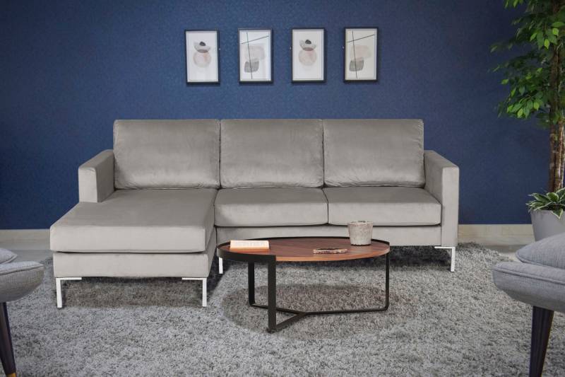 Alte Gerberei Ecksofa »Velina, L-Form«, mit Metall-Winkelfüssen, Breite 209 cm von Alte Gerberei