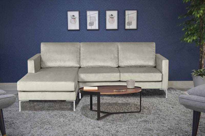 Alte Gerberei Ecksofa »Velina, L-Form«, mit Metall-Winkelfüssen, Breite 209 cm von Alte Gerberei