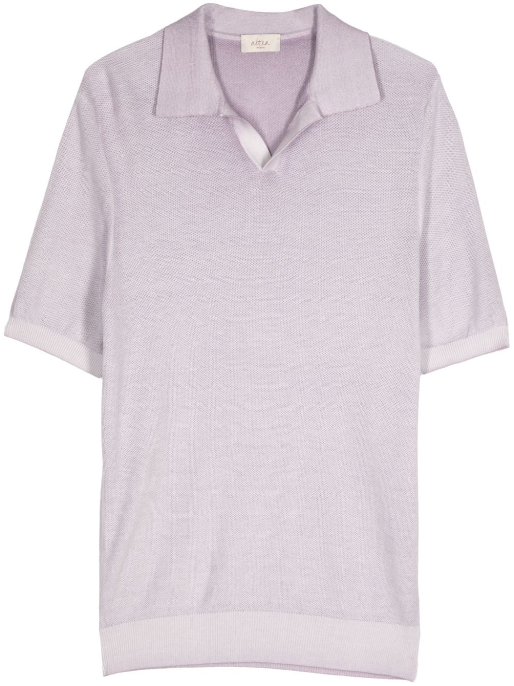 Altea Shaved cotton polo shirt - Purple von Altea