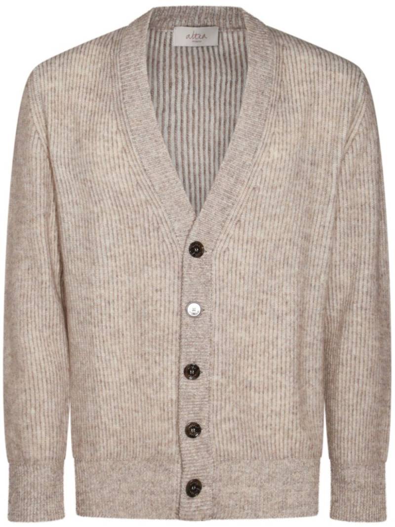 Altea V-neck knitted cardigan - Neutrals von Altea