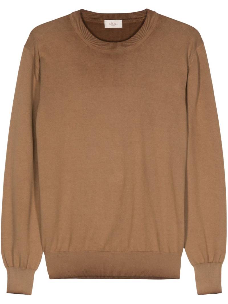 Altea crew-neck fine-knit jumper - Brown von Altea