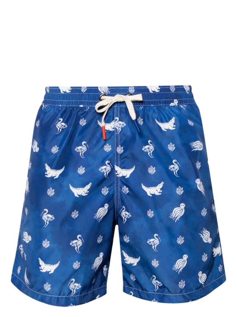 Altea graphic-print swim shorts - Blue von Altea