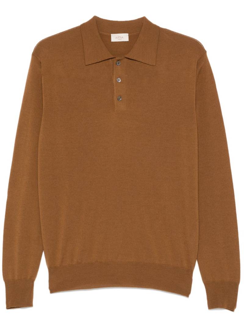 Altea knitted polo shirt - Brown von Altea