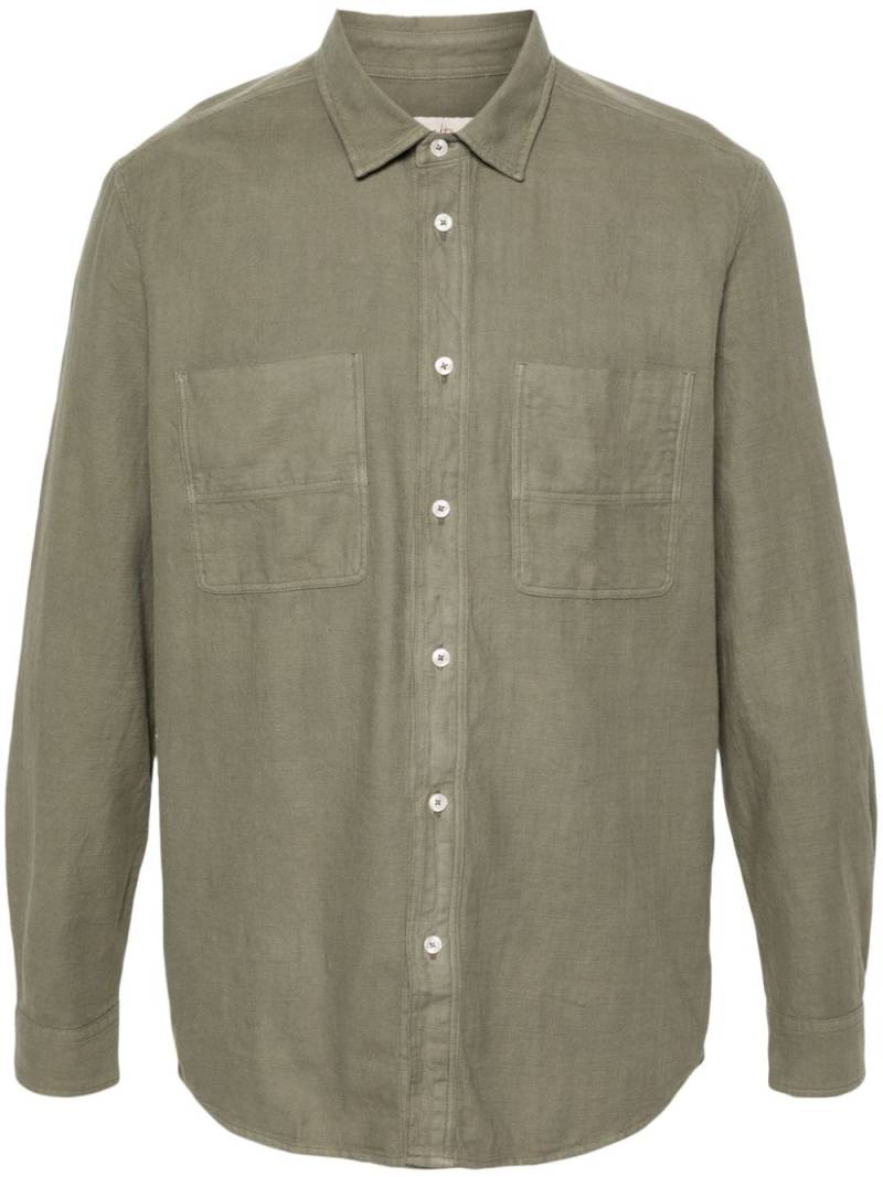 Altea long-sleeve cotton shirt - Green von Altea