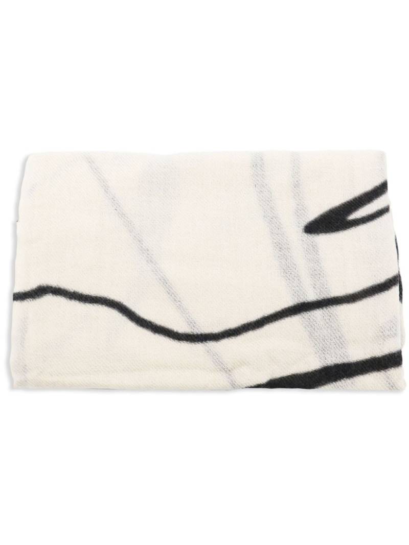 Altea stripe-detail scarf - Neutrals von Altea