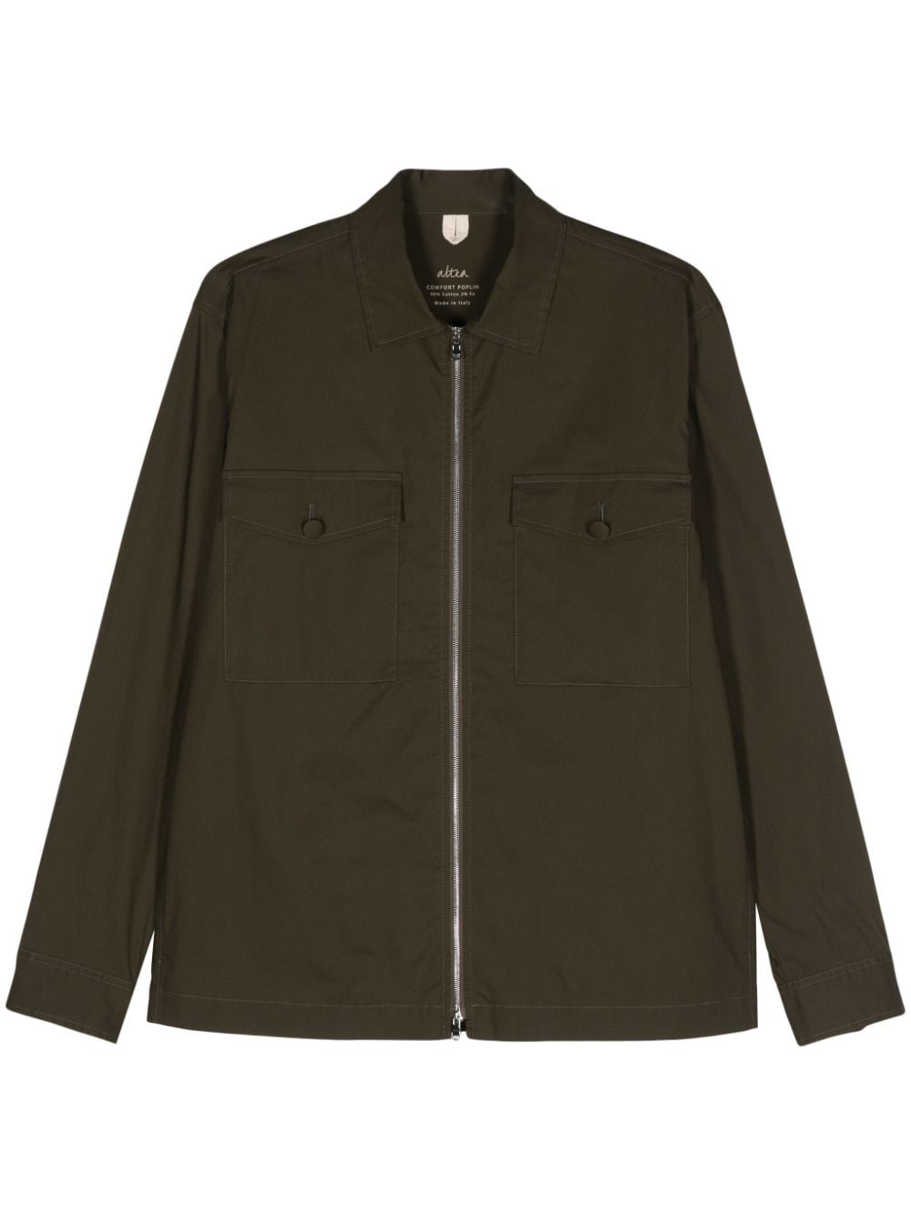 Altea Sven zip-up shirt jacket - Green von Altea