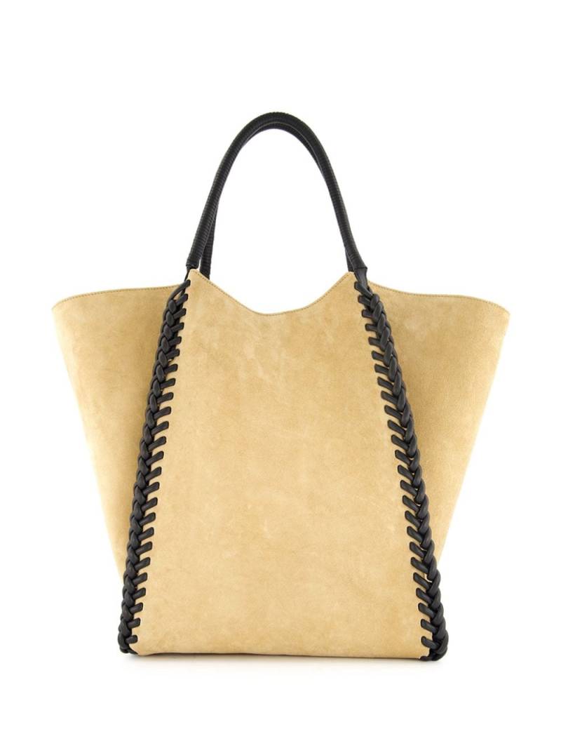 Altuzarra Braid suede tote bag - Neutrals von Altuzarra