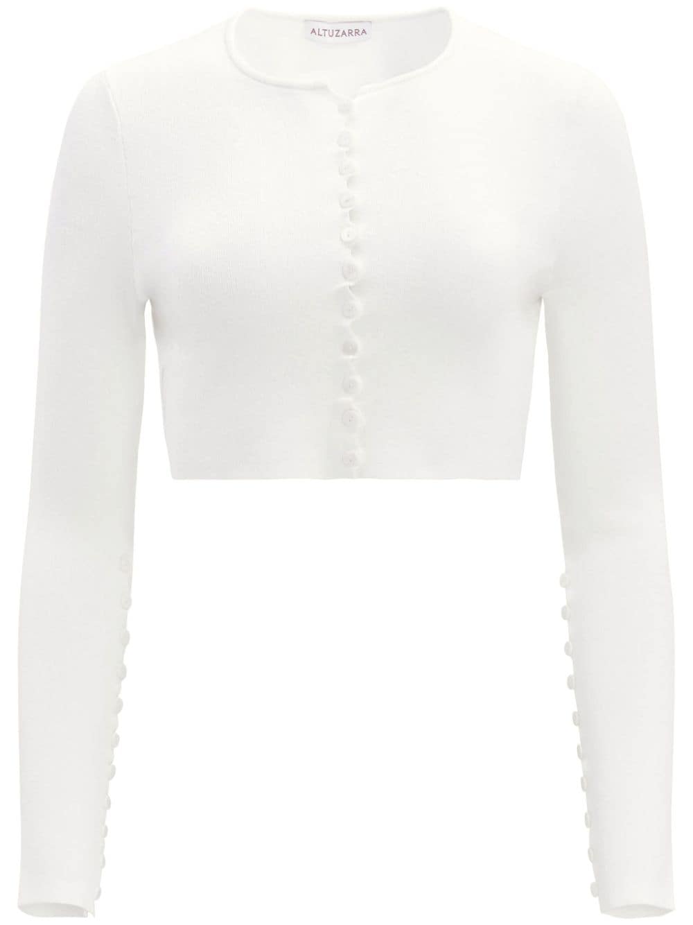 Altuzarra Haruni scallop-edge knitted top - White von Altuzarra