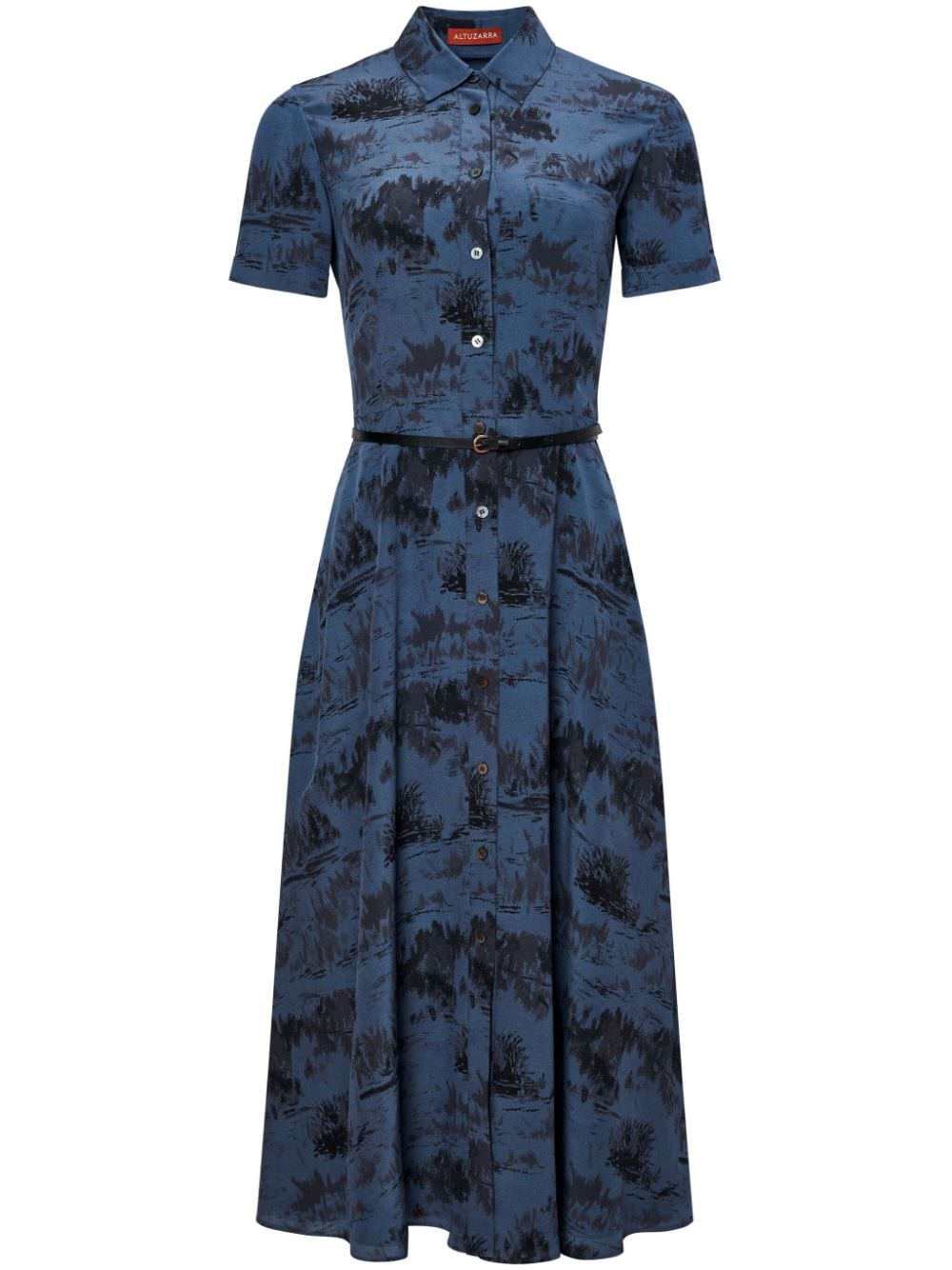 Altuzarra Kiera abstract-pattern midi dress - Blue von Altuzarra