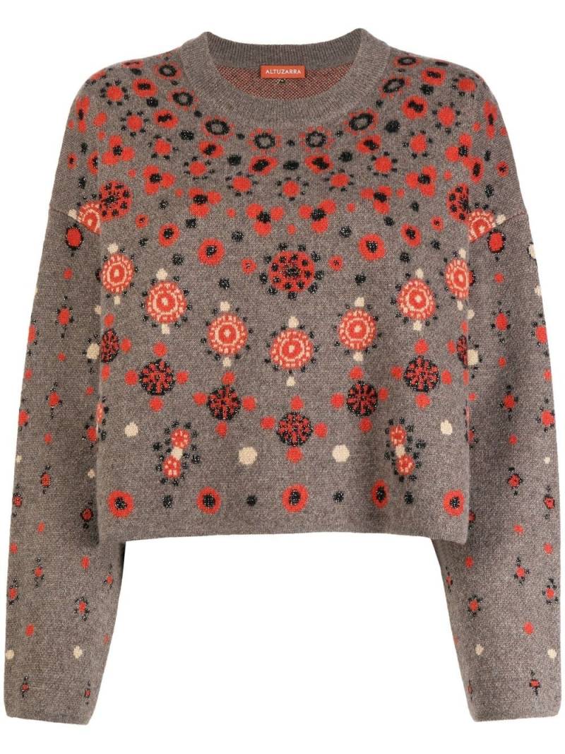 Altuzarra Makena floral-intarsia jumper - Grey von Altuzarra