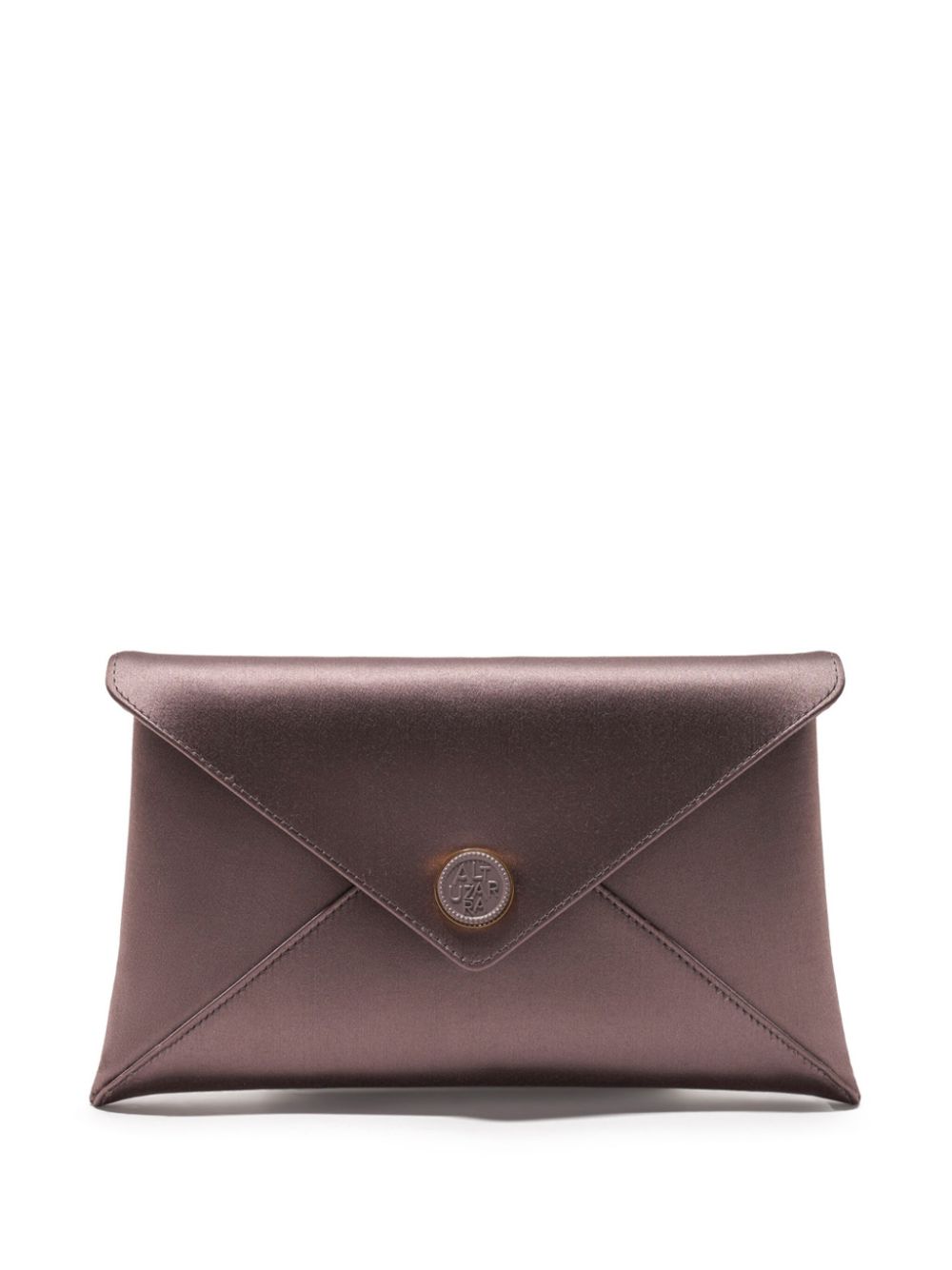 Altuzarra Medallion envelope satin clutch bag - Blue von Altuzarra