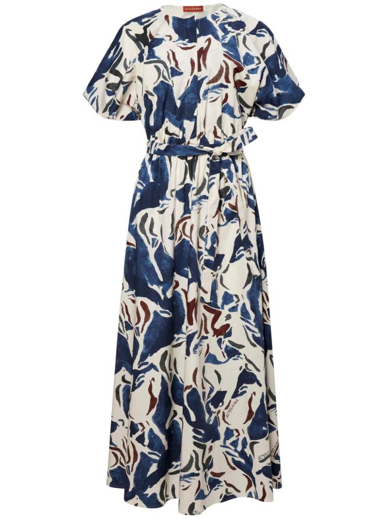 Altuzarra Paulina patterned dress - Blue von Altuzarra