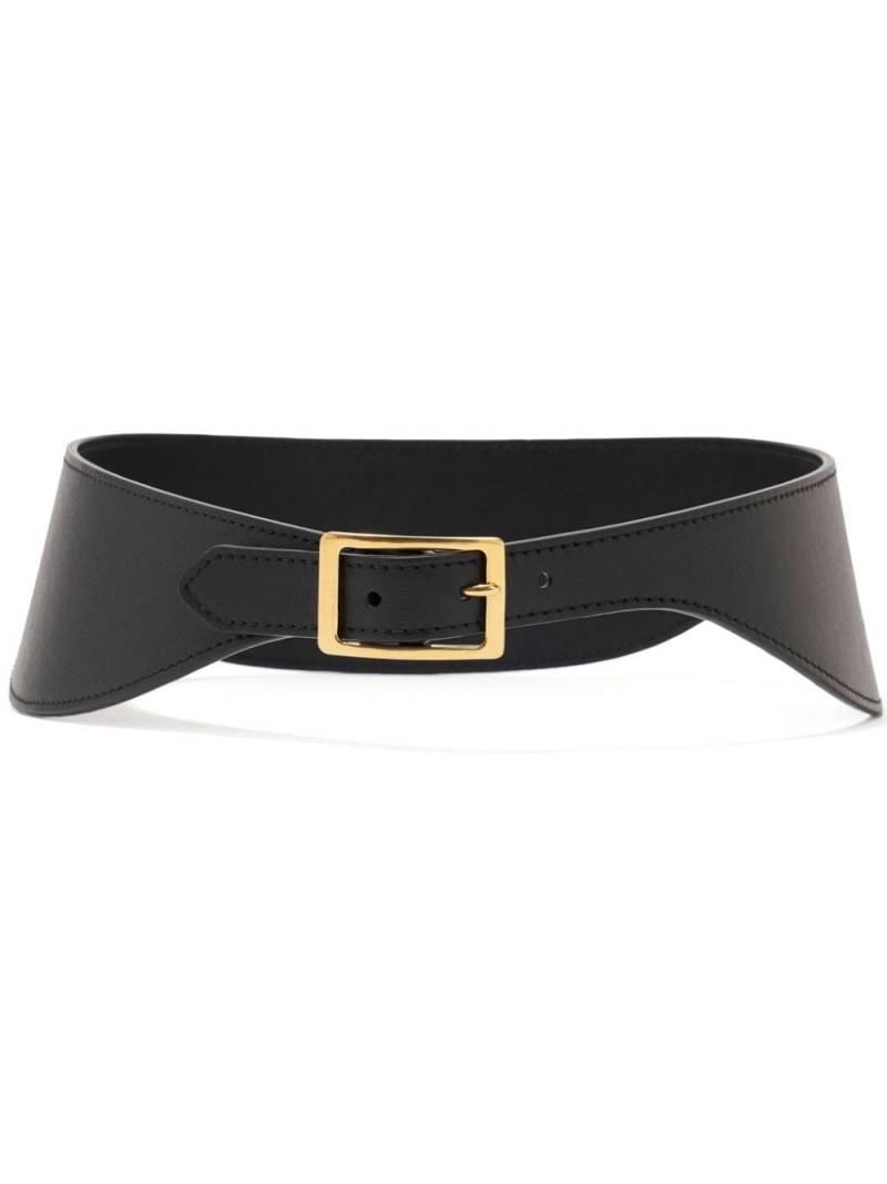 Altuzarra Round corset leather belt - Black von Altuzarra