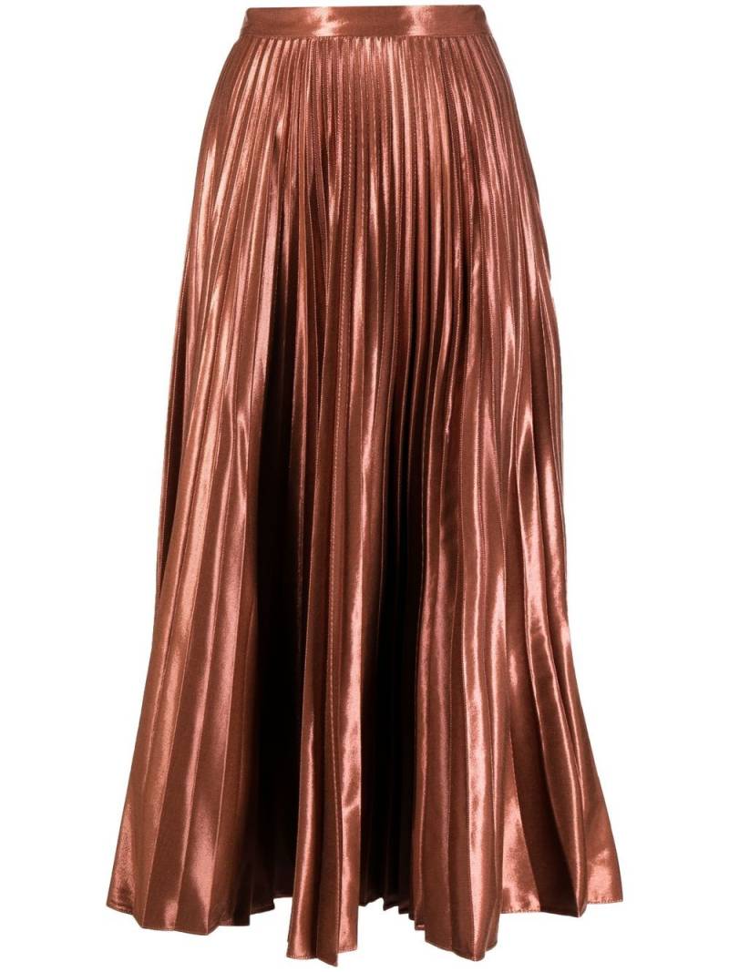 Altuzarra Sif pleated midi skirt - Brown von Altuzarra