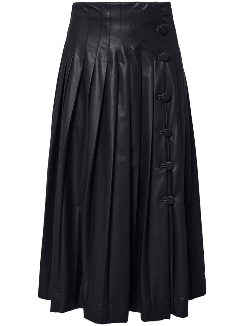 Altuzarra Tullius side-button pleated midi skirt - Black von Altuzarra