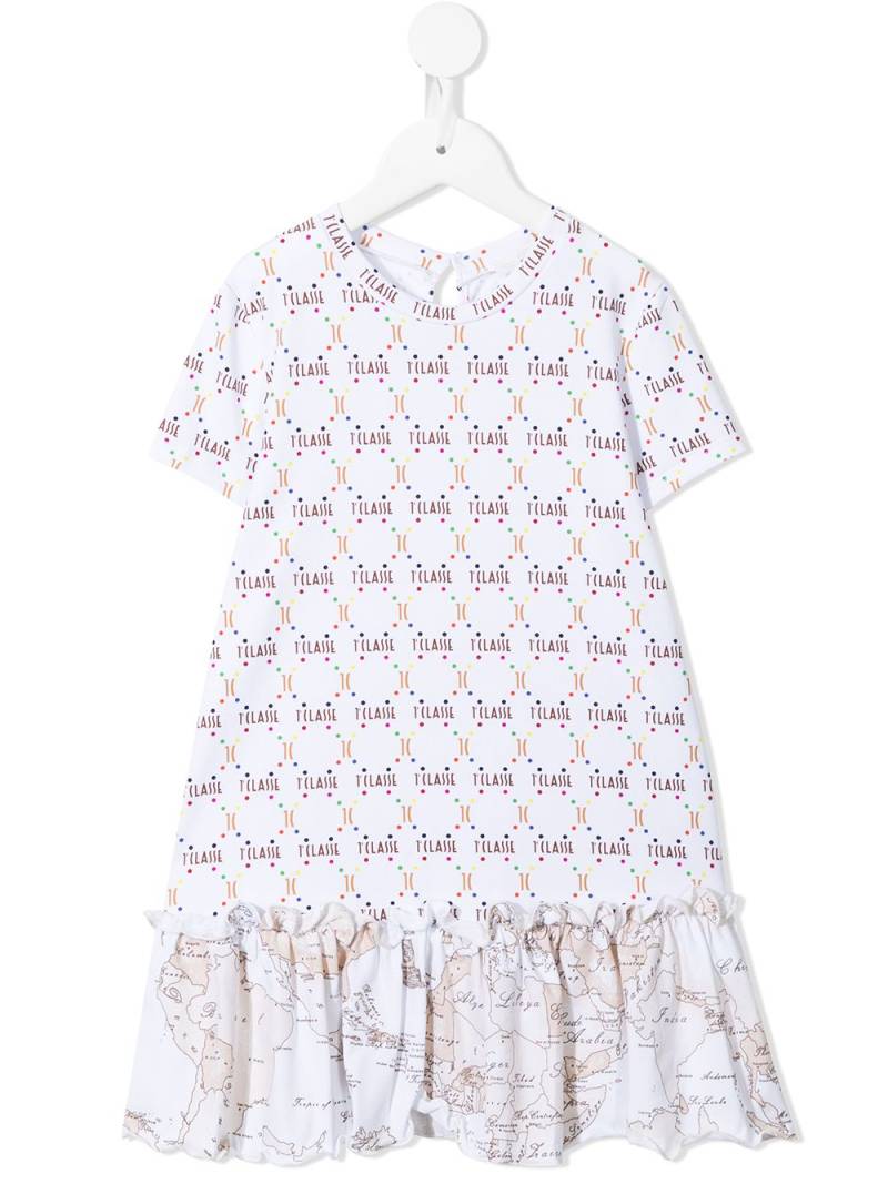 Alviero Martini Kids monogram-print drop-waist dress - White von Alviero Martini Kids