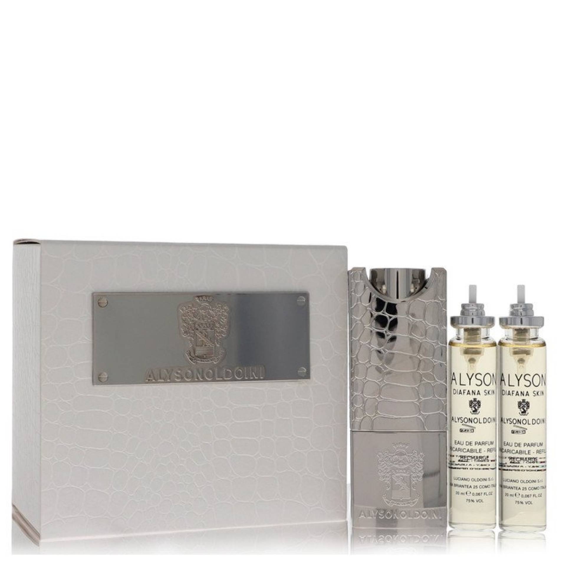 Alyson Oldoini  Diafana Skin Eau De Parfum Refillable Spray Includes 3 x 20ml Refills and Refillable Atomizer 60 ml