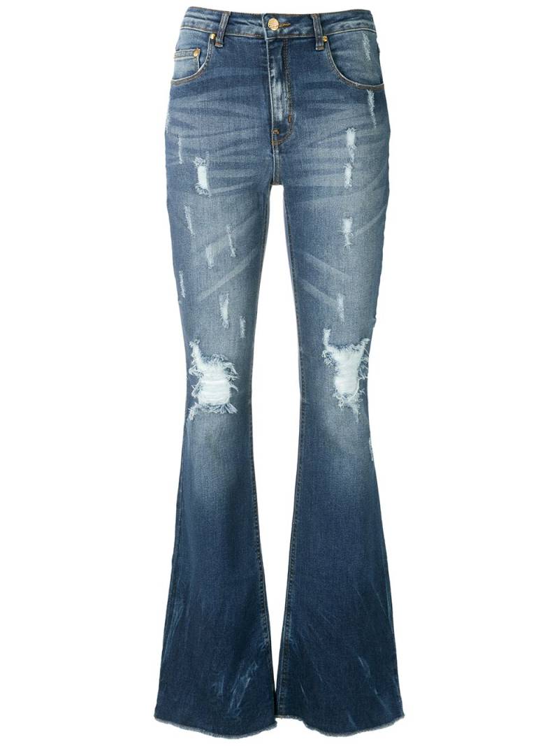 Amapô Maine flared denim trousers - Blue von Amapô