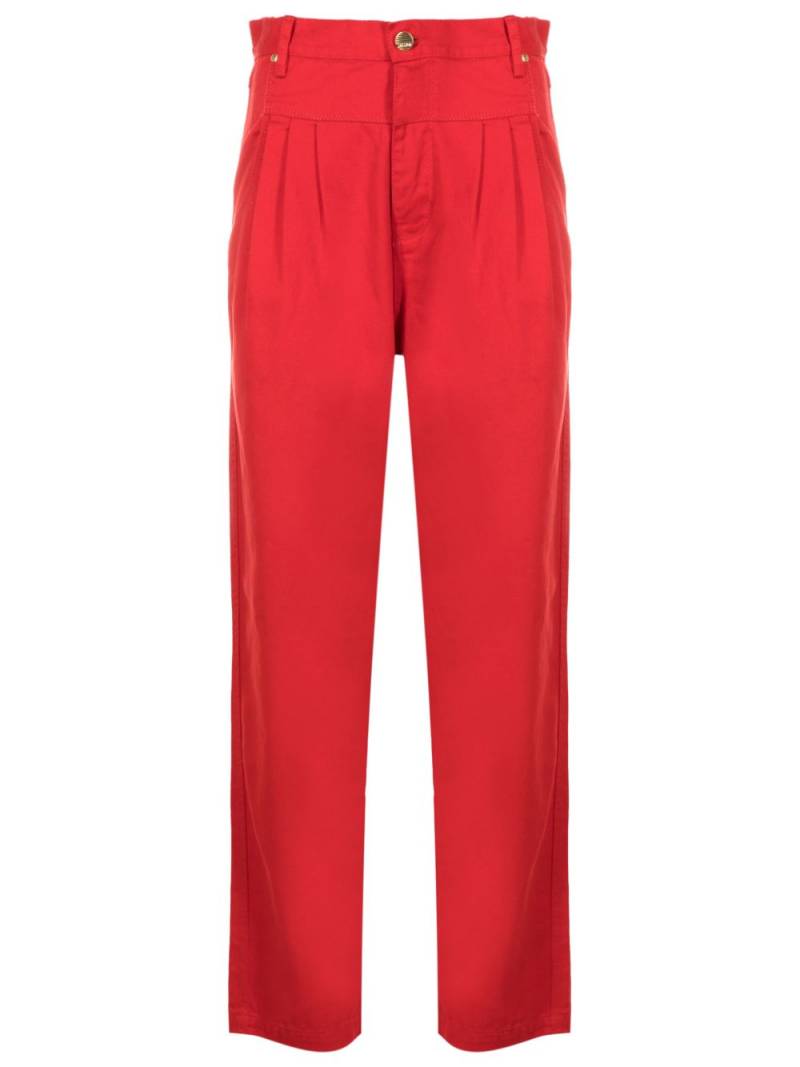 Amapô pleat-detail cotton trousers - Red von Amapô