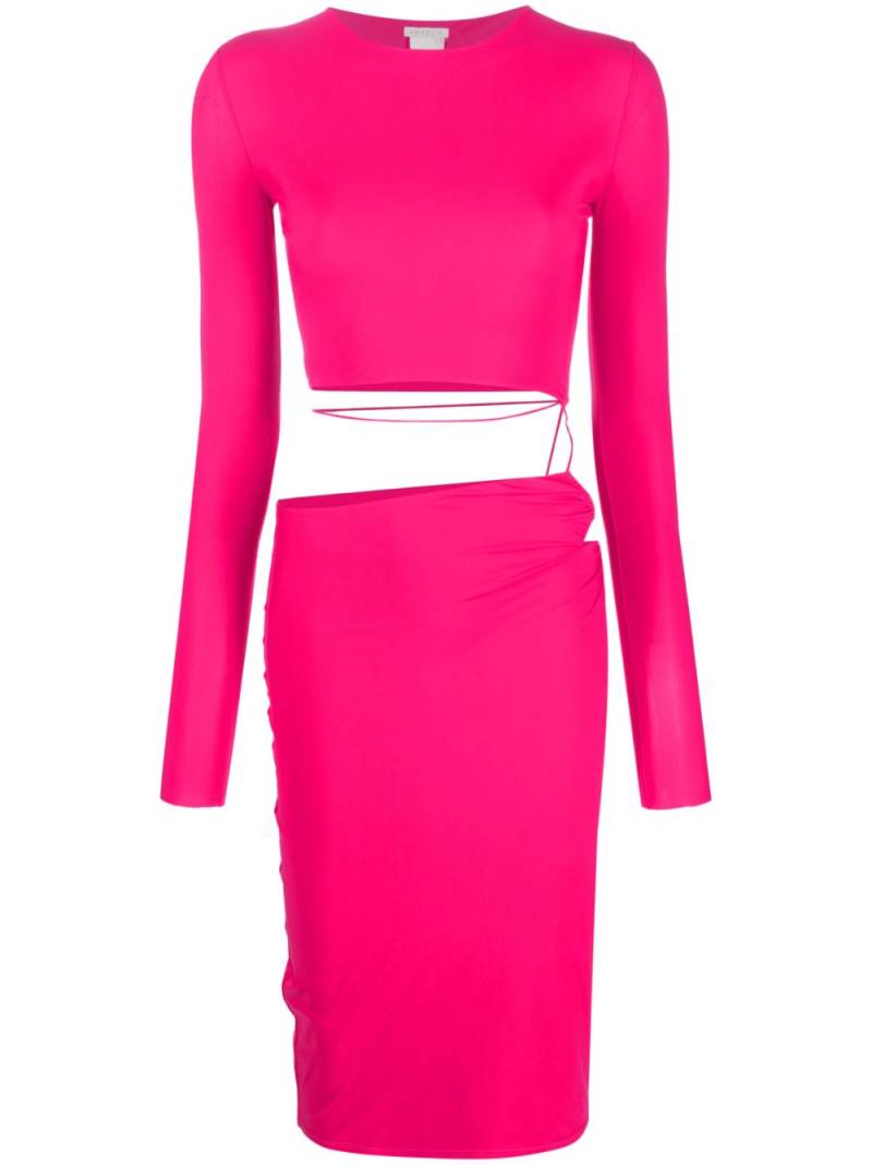 Amazuìn cut-out-detailing mid-length dress - Pink von Amazuìn