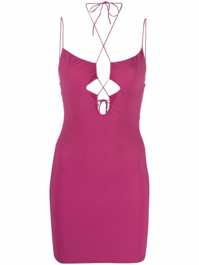 Amazuìn halterneck fitted dress - Pink von Amazuìn