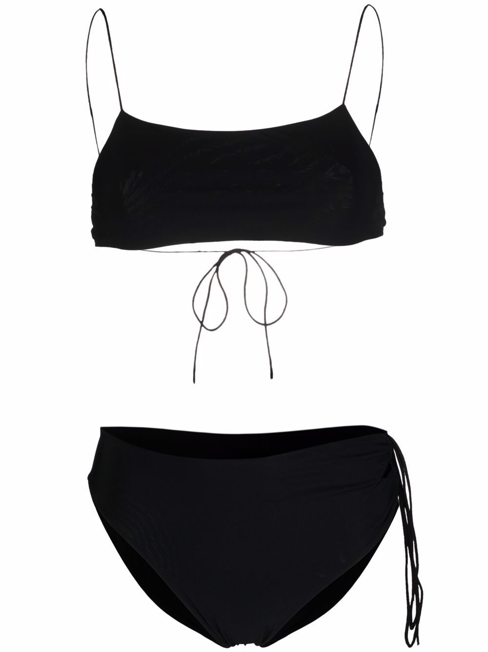 Amazuìn tie-detail bikini set - Black von Amazuìn