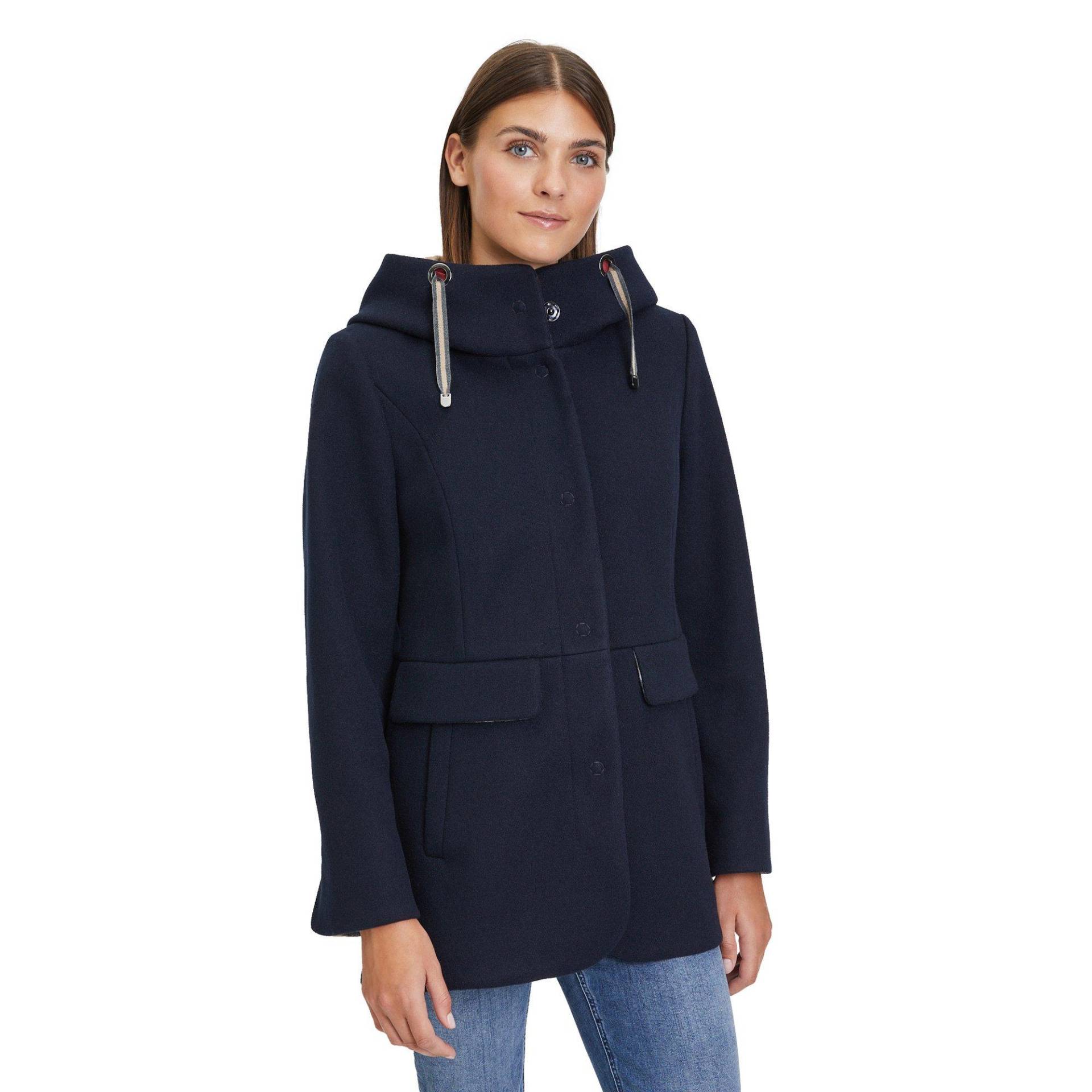 Amber & June - Wolljacke mit Kapuze, für Damen, Marine, Größe 40 von Amber & June