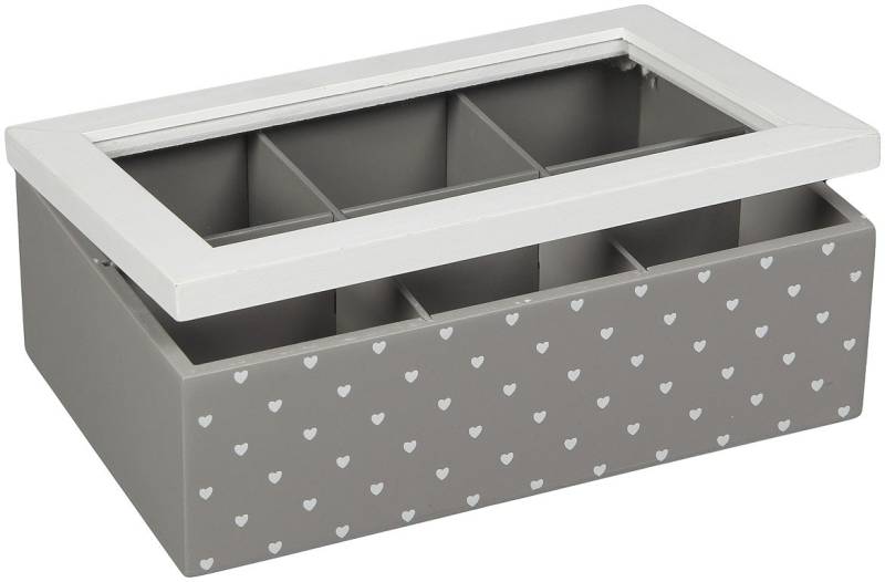 Ambiente Haus Aufbewahrungsbox »Teekästchen - grau 23cm«, (1 St.) von Ambiente Haus