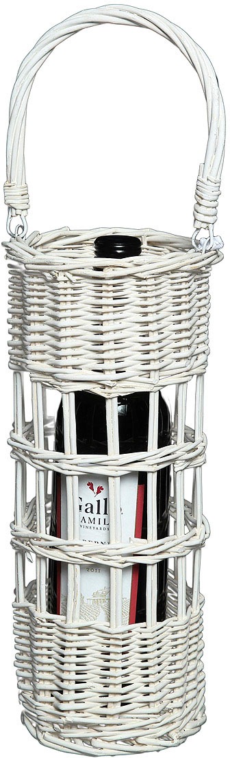 Ambiente Haus Flaschenhalter »Flaschenträger aus korb - weiss 31cm«, (1 St.) Ambiente Haus Flaschenhalter »Flaschenträger aus korb - weiss 31cm«, (1 St.) von Ambiente Haus