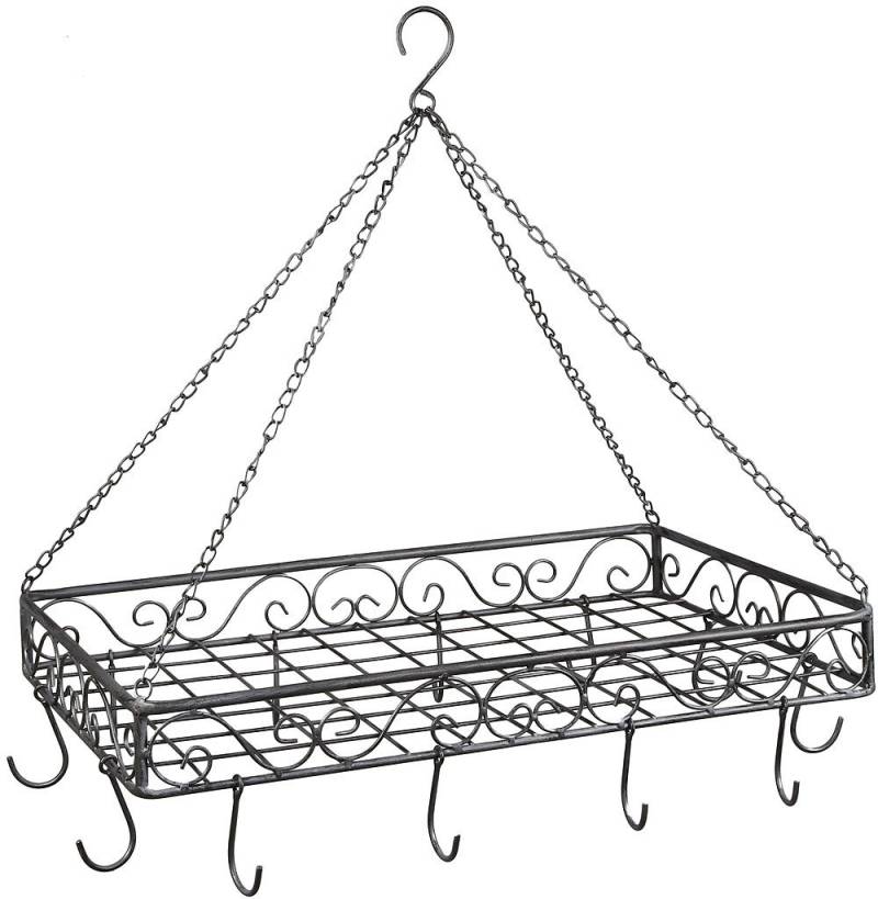 Ambiente Haus Hängekorb »Topfhänger aus Eisen in Grau - 60 cm«, (1 St.) von Ambiente Haus