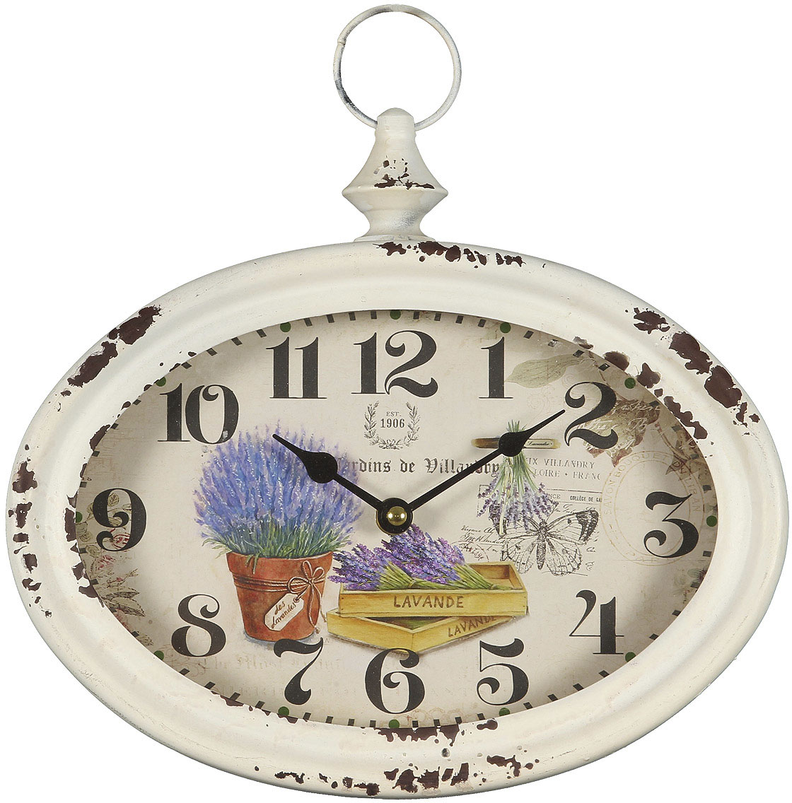 Ambiente Haus Wanduhr »Lavendel Wanduhr aus Metall 28cm« Ambiente Haus Wanduhr »Lavendel Wanduhr aus Metall 28cm« von Ambiente Haus