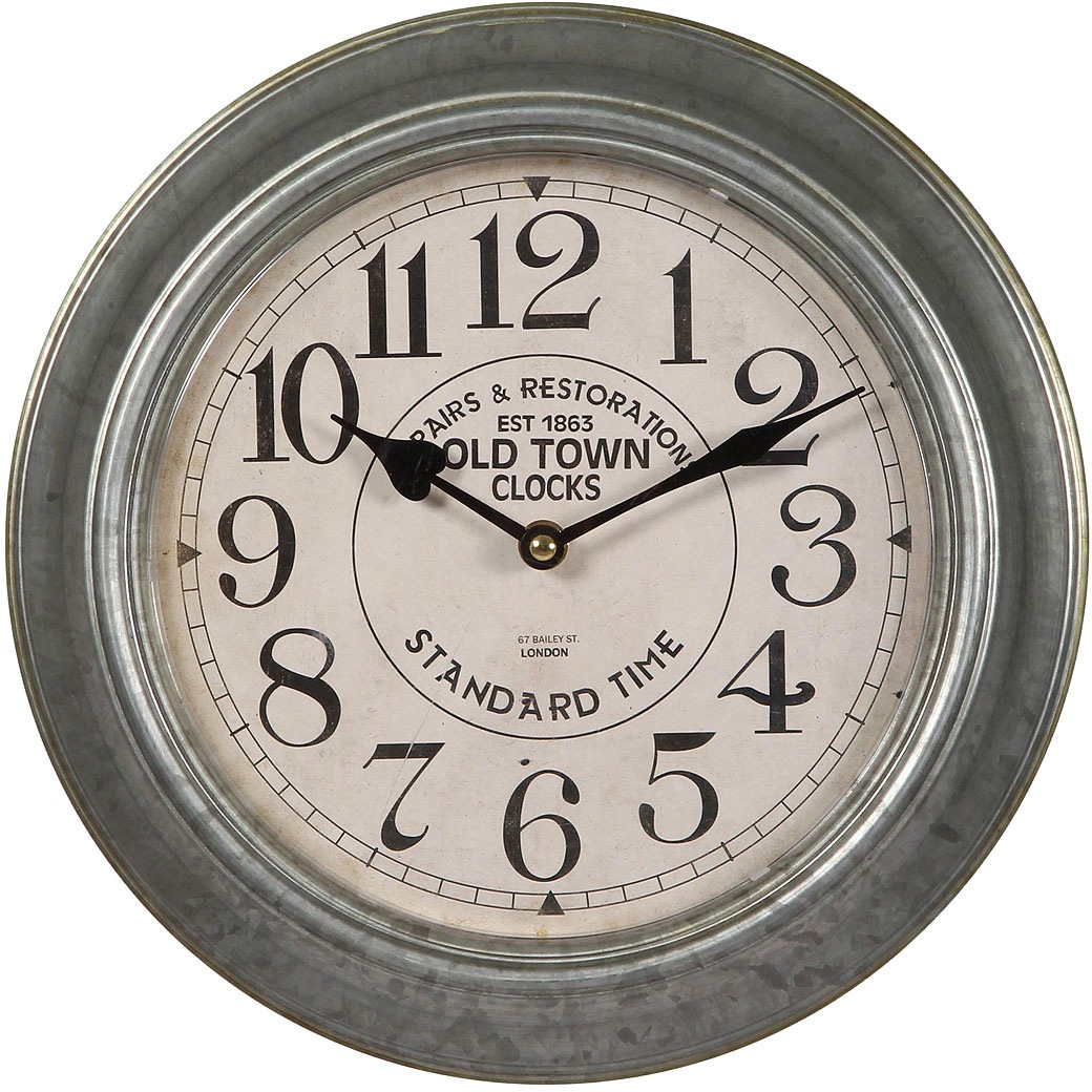 Ambiente Haus Wanduhr »Wanduhr aus metall 30cm silberfarben« Ambiente Haus Wanduhr »Wanduhr aus metall 30cm silberfarben« von Ambiente Haus
