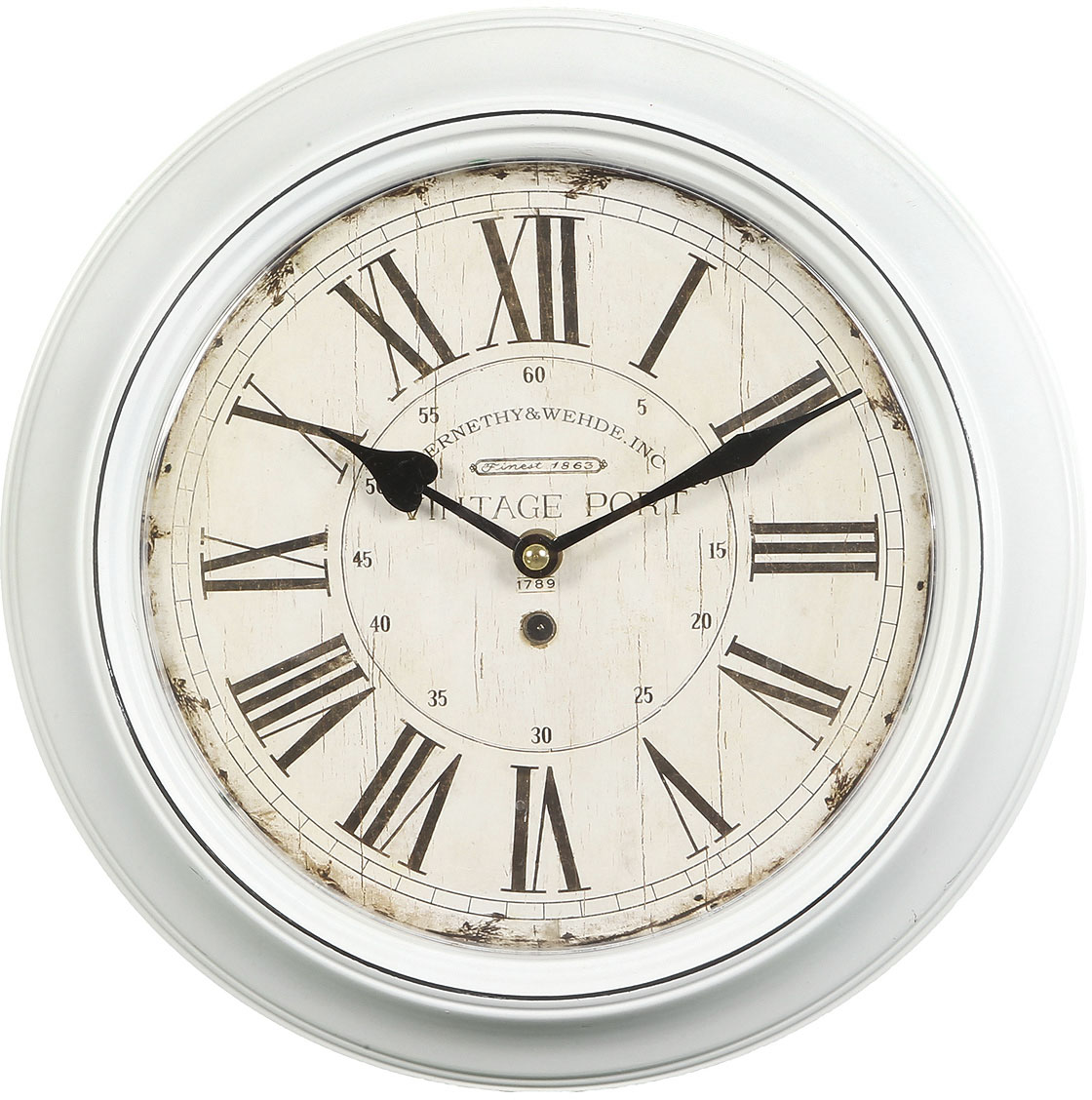 Ambiente Haus Wanduhr »Wanduhr aus metall 30cm weiss« Ambiente Haus Wanduhr »Wanduhr aus metall 30cm weiss« von Ambiente Haus