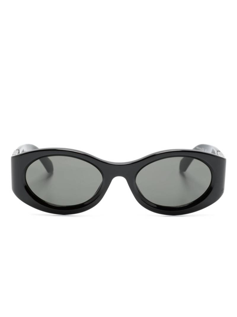 Ambush Eyewear logo-lettering round-frame sunglasses - Black Dark Grey von Ambush Eyewear