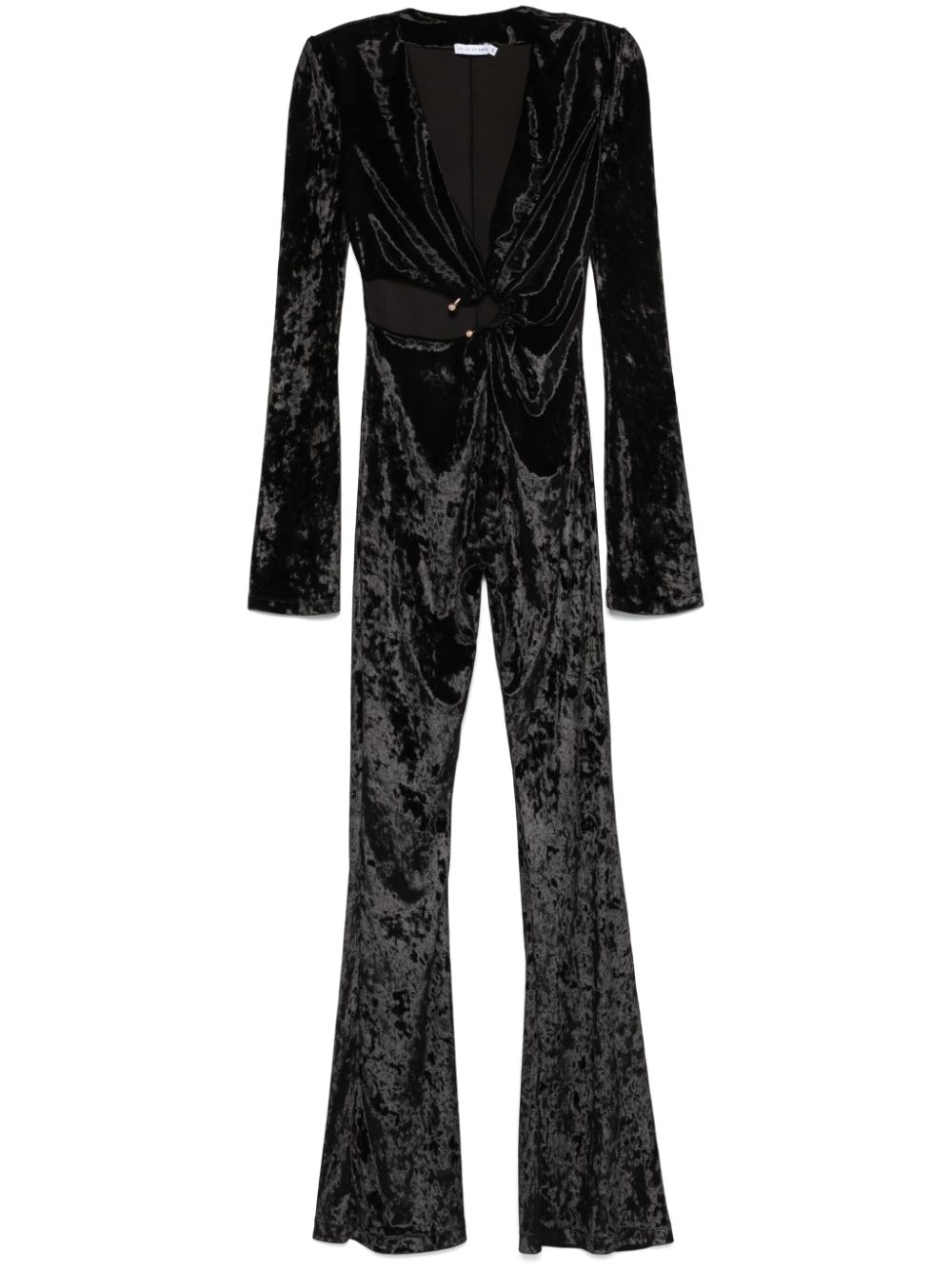 Amen crushed-velvet jumpsuit - Black von Amen