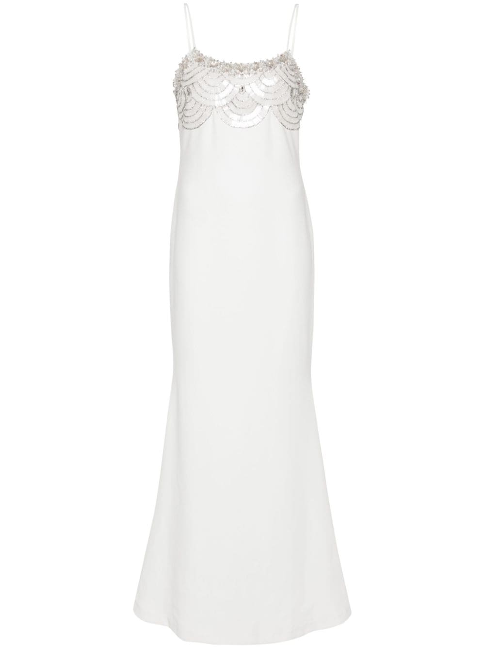 Amen crystal-embellishment crepe maxi dress - White von Amen