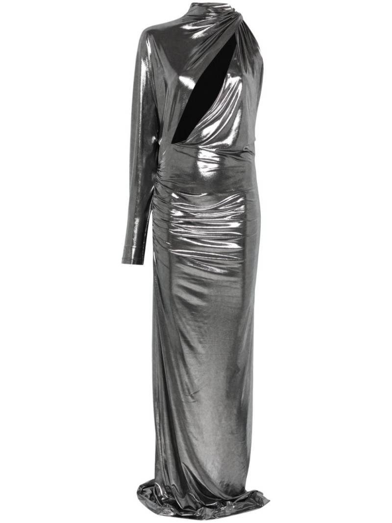 Amen laminated jersey maxi dress - Silver von Amen