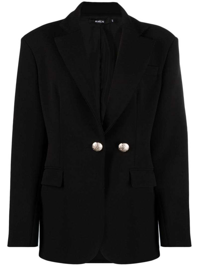 Amen notched-lapels single-breasted blazer - Black von Amen